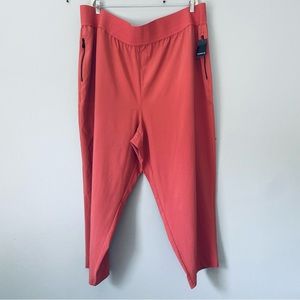 Torrid Pants Womens Size 4XL Coral Crop Ankle Stretch Pull On Zip Pocket NEW